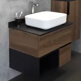 Тумба с умывальником Comforty Штутгарт 75 Дуб темно-коричневый, 00-00001884