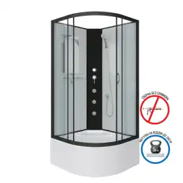 Душевая кабина Niagara Classic 100х100х200 NG-6709-14BKG высокий поддон, с гидромассажем, 67091414BKG