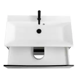 Тумба под раковину BelBagno MARINO-900-2C-SO-NL-P подвесная Nero Lucido