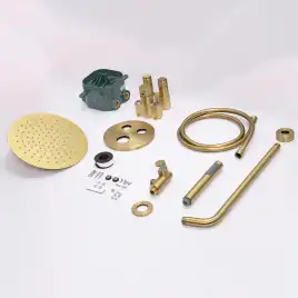 Встраиваемая душевая система AVS LUXURY 811-501-BG термостат, брашированное золото