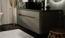 Тумба под раковину Jorno SHINE 100 Shi.01.100/P/A Серый антрацит