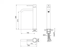 Смеситель для раковины Aquatek Европа AQ1304BGM, Оружейная сталь