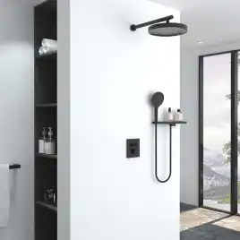 Душевая система  Vincea Inspire VSFW-3I21MT2RMB VSFW-3I21MT2RMB  с термостатом, встраиваемая, черный матовый