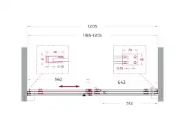 Душевая дверь BelBagno SOFT_CLOSE-2-BF-1-120-C-Cr стекло прозрачное, профиль Хром