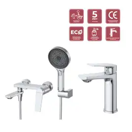 Комплект смесителей CEZARES COMFORT-VD/LS-01 для ванной комнаты, Хром