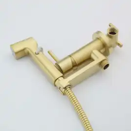 Смеситель с гигиеническим душем Aquatek Ника AQ1819BG, Золото матовое