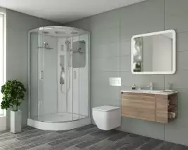 Душевая кабина Niagara Premium 90х90х210 NG-6001-01G низкий поддон, с гидромассажем