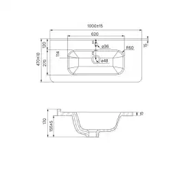 Тумба с раковиной IDDIS Edifice 100, напольная, Белая, EDI10WFi95K