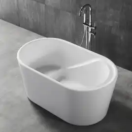 Акриловая ванна Abber 130х75 AB9277, отдельностоящая, Белая глянцевая