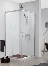 Душевой уголок Azario Greenwood 100х100х185 AZ-NNE1142 1000 профиль Серебро, стекло Прозрачное