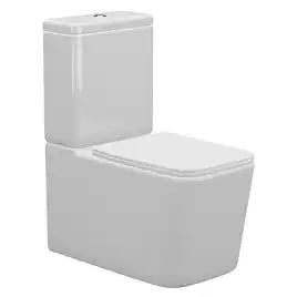 Унитаз-компакт AVS Атом 813-0001-GW безободковый, белый