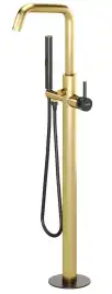 Смеситель для ванны Allen Brau Priority 5.31008-GB31 (с внутренней частью) черный/золото