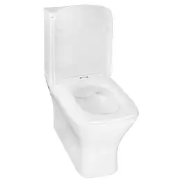 Унитаз напольный Azario Blaise AZ-55-1 безободковый, с бачком и сидением микролифт, Белый глянцевый