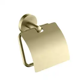 Держатель туалетной бумаги Aquatek Оберон AQ4209BG с крышкой, Золото матовое