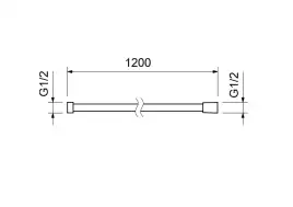 Шланг для душа Aquatek  AQ2103BGM, Оружейная сталь