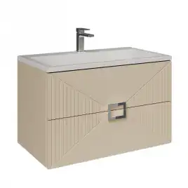Тумба под раковину Grossman Луксор 70 подвесная, бежевый матовый (107056)