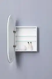 Зеркальный шкаф Aquanet Монте 50 белый, с LED подсветкой, 344787