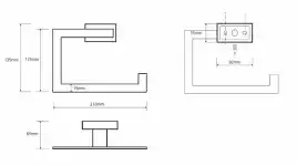 Кольцо для полотенец 21 см BEMETA PLAZA хром 118104062
