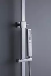 Душевая система Allen Brau Infinity 5.21029-00 для ванны с изливом, верхний и ручной душ , Хром