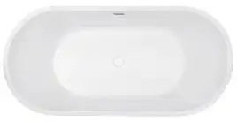 Акриловая ванна Abber 140х70 AB9203-1.4, отдельностоящая, Белая глянцевая
