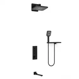 Душевая система  Vincea  VSFW-433TI4RMB VSFW-433TI4RMB  с термостатом, встраиваемая, черный матовый