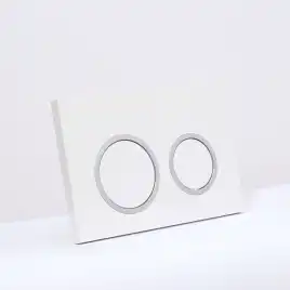 Клавиша смыва AVS 809-0014-GW/CR круглые кнопки для узкой и низкой инсталляции, хром