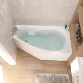 Акриловая ванна 1Marka DEEP 150х80 R асимметричная белая правая 01ди1580п