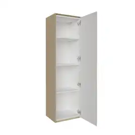 Шкаф-пенал для ванной Grossman Кристалл 35 подвесной, бежевый матовый (303544)