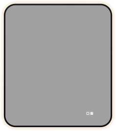 Зеркало Aquanet Контур 800х700 LED TX с подогревом, черный, 367662