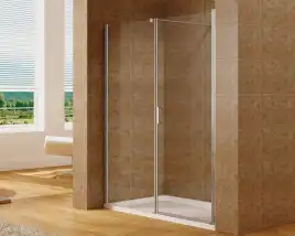 Душевая дверь Aquanet Cinetic 170 см, AE12-N-80H190U-CT + AE12-F-90H190U-CT, профиль Хром, стекло Прозрачное