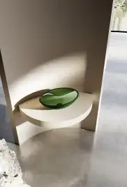 Раковина накладная ABBER KRISTALL 50х35х15 AT2802Emerald, овальная, зеленая