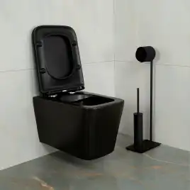 Унитаз подвесной AVS Куб 801-0035-P-R-MB безободковый, черный матовый