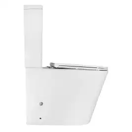 Унитаз-компакт Azario Margo AZ-2125-UQ1 напольный, безободковый, со смывом Торнадо, в комплекте с бачком и сиденьем микролифт, Белый глянцевый