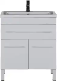 Тумба под раковину Aquanet Верона 75 белый (напольная 1 ящик 2 дверцы) 182706