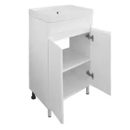 Тумба с раковиной Azario Эстима 50 CS00094634, напольная, Белая глянцевая