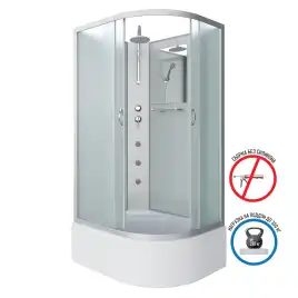 Душевая кабина Niagara Classic 120х80х210 NG-2310-14LBKTG высокий поддон, с гидромассажем, 23101424LBKTG