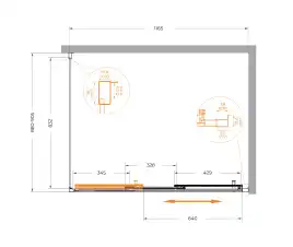 Душевой уголок CEZARES MOLVENO-AHF-31-120/90-C-CR-IV прозрачное стекло, профиль Хром