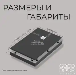 Душевой поддон Good Door Essentia 120х90 из искусственного камня, Черный ЛП00093