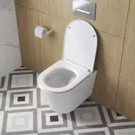 Подвесной унитаз BelBagno TRE-TOR BB5180CH-TOR/SC, безободковый, смыв торнадо с сиденьем микролифт, Белый