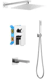 Душевая система Aquatek ЛИРА AQ1473CR, Хром