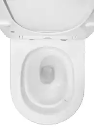 Унитаз напольный Azario Berton AZ-6093 безободковый, смыв Торнадо, с бачком и сидением микролифт, Белый глянцевый