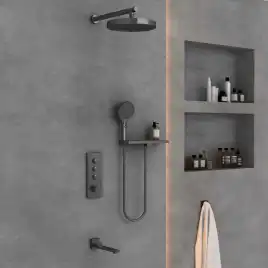 Душевая система  Vincea  VSFW-433TI2RGM VSFW-433TI2RGM встраиваемая, вороненная сталь