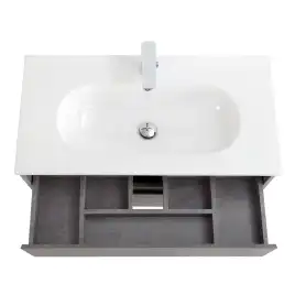 Тумба под раковину BelBagno KRAFT-900-2C-SO-CG подвесная Cemento Grigio