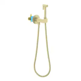 Смеситель с гигиеническим душем Aquatek Оберон AQ1024BG, Золото матовое
