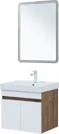Тумба под раковину Aquanet Оптима 60 дуб рустикальный/белый сатин, 344791