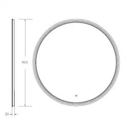 Зеркало Cezares CZR-SPC-ECO-900-LED-TCH