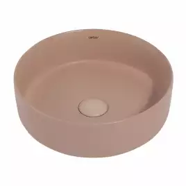 Раковина накладная ABBER BEQUEM 36х36х12 AC2108MBB, круглая, бежевая матовая