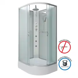 Душевая кабина Niagara Classic 90х80х210 NG-33984-14LBKTG средний поддон, с гидромассажем, 339844LBKTG