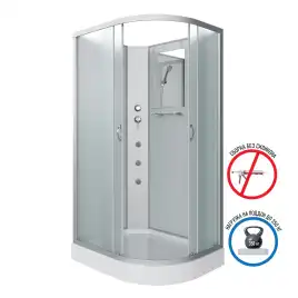 Душевая кабина Niagara Classic 120х80х200 NG-3312-14LBKG низкий поддон, с гидромассажем, 33121423LBKG