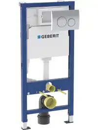 Инсталляция для унитаза Geberit Duofix 458.118.21.2, с кнопкой смыва Delta 20, хром